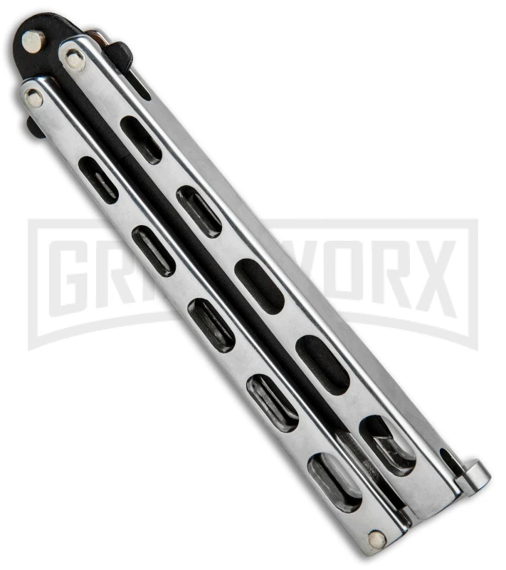 Bear & Son Knives 15 Stainless Steel Butterfly Knife - Tanto Black Plain 5 Bear & Son Knives 15 Stainless Steel Butterfly Knife - Tanto Black Plain - Image 3