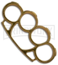 Iron Fist Knuckleduster Belt Buckle Knuckle Weight (Gold)