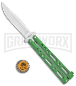 Benchmark Balisong Green Butterfly Knife - Satin Plain 9 Benchmark Balisong Green Butterfly Knife - Satin Plain -Kershaw Store Benchmark BM010 Green Balisong Butterfly Satin BM010 BHQ 115068 jr bottlecap large