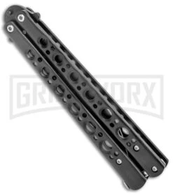 Black Balisong Butterfly Knife - (9.60" Black) 7 Black Balisong Butterfly Knife - (9.60" Black) -Kershaw Store Black Balisong Butterfly Black GX 37517 jr spine large