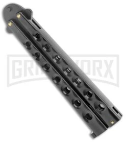 Scoundrel Black Balisong Butterfly Knife Kriss - Black Plain 7 Scoundrel Black Balisong Butterfly Knife Kriss - Black Plain -Kershaw Store Black Butterfly Balisong Kriss Blade Black GX 3066 jr spine large