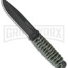 Black Fox Throwing Knife Gray/Green Cord - Gray Plain 2 Black Fox Throwing Knife Gray/Green Cord - Gray Plain -Kershaw Store Black Fox BF726 Throwing Knife Black Wrapped BHQ 118073 jr large