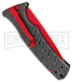 Boker Plus Black Widow Strike Automatic Knife - Drop Point Red -Kershaw Store Boker Black Widow Strike Drop DP Black Red 01BO434NSOI BHQ 97030 jr side large