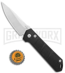 Boker Kihon Black Automatic Knife - Stonewash Plain -Kershaw Store Boker Burnley Kihon DP Auto SW BHQ 101389 jr bottlecap large