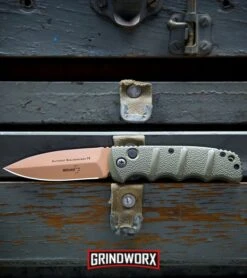 Boker Kalashnikov Desert Warrior Dagger Automatic Knife - Copper Plain -Kershaw Store Boker Desert Warrior Kalashnikov Dagger Automatic Knife OD Green Copper BHQ30436 kp tool box 2 web large