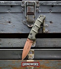Boker Kalashnikov Desert Warrior Dagger Automatic Knife - Copper Plain -Kershaw Store Boker Desert Warrior Kalashnikov Dagger Automatic Knife OD Green Copper BHQ30436 kp tool box 3 web large
