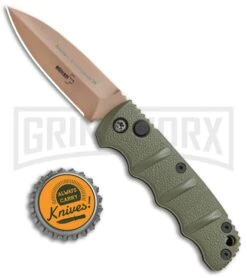 Boker Desert Warrior Mini Kalashnikov OD Green Automatic Knife - Copper Plain -Kershaw Store Boker Kalashnikov Automat 74 AUSB OD Green jr bottlecap 1 large