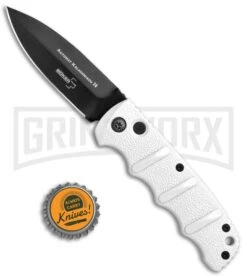 Boker Imperial Kalashnikov White Automatic Knife - D2 Dagger Black Plain -Kershaw Store Boker Kalashnikov Dagger Auto White Black 01KALS34N BHQ 75529 jr bottlecap 3 large