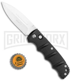 Boker Kalashnikov Black Automatic Knife - D2 Satin Plain -Kershaw Store Boker Kalashnikov Dagger Black Satin BHQ 9485 or BHQ 110509 jr bottlecap large