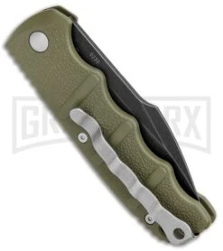 Boker Kalashnikov OD Green Automatic Knife - D2 Harpoon Smokewash Plain -Kershaw Store Boker Kalashnikov Harpoon Auto OD Green Smokewash 01KALS123NSOI BHQ 132735 jr side large