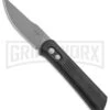 Boker Lundquist Alluvial Black Aluminum Automatic Knife - Bead Blast Plain -Kershaw Store Boker Lundquist Alluvial Auto Black Aluminum BB BHQ 125067 jr large