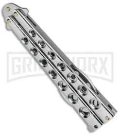 Boker Magnum 09RY250 Balispoon Butterfly Trainer - Satin Spoon -Kershaw Store Boker Magnum Balispoon Butterfly Trainer Satin Spoon 09RY250 BHQ 80893 jr side large