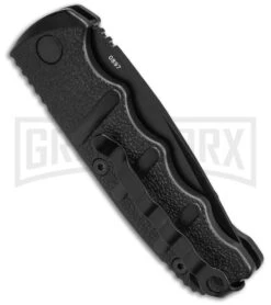 Boker Mini Kalashnikov Black Automatic Knife - Tanto Black Plain -Kershaw Store Boker Mini Kalashnikov Tanto Automatic Knife Black 2in Black BHQ 132752 td side large