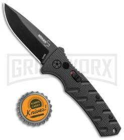 Boker Mini Strike Automatic Knife Black - Drop Point Black Plain -Kershaw Store Boker Mini Strike Auto Black Black 01BO436NSOI BHQ 99629 jr bottlecap large
