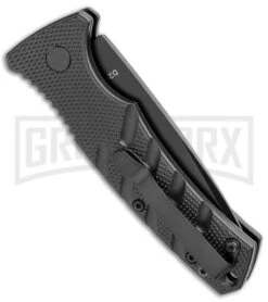 Boker Mini Strike Automatic Knife Black - Drop Point Black Plain -Kershaw Store Boker Mini Strike Auto Black Black 01BO436NSOI BHQ 99629 jr side large