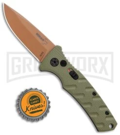Boker Mini Strike Automatic Knife Black - Drop Point Copper Plain -Kershaw Store Boker Mini Strike Auto OD Green Copper 01BO438NSOI BHQ 99631 jr bottlecap large