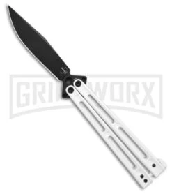 Boker Plus Papillon Butterfly Knife White - Black Plain