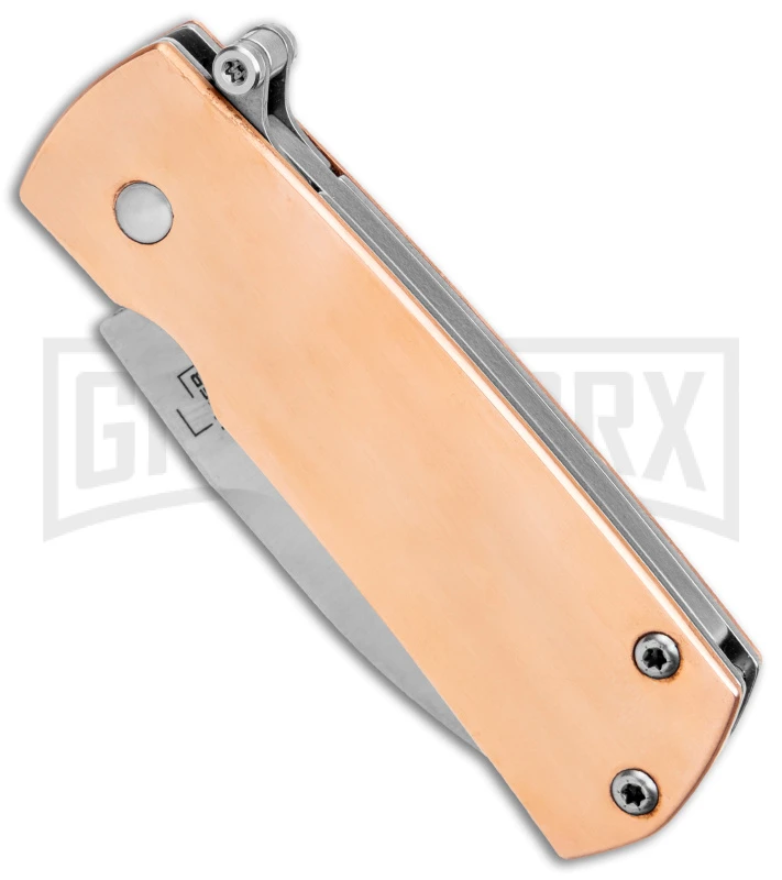 Boker Plus Shamsher Copper Automatic Liner Lock Knife - Satin Plain 4 Boker Plus Shamsher Copper Automatic Liner Lock Knife - Satin Plain - Image 2