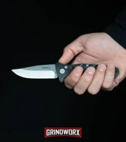 Boker Plus Strike Automatic Knife - Tanto Black Serrated -Kershaw Store Boker Plus Strike Drop Point Automatic Knife Stonewash 01BO400N BHQ 32040 kp in hand web large 1