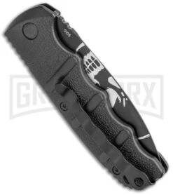 Boker Kalashnikov Skull Black Automatic Knife - Dagger Black Plain 13 Boker Kalashnikov Skull Black Automatic Knife - Dagger Black Plain -Kershaw Store Boker Skull Kalashnikov Dagger Auto Black D2 BHQ 48870 jr side large
