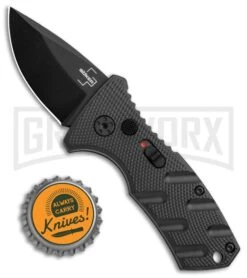 Boker Stubby Strike Black Automatic Knife CA Legal - Black -Kershaw Store Boker Stubby Strike CA Legal Auto Black 01BO441NSOI BHQ 99647 jr bottlecap large