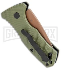 Boker Stubby Strike Automatic Knife - Desert Warrior 8 Boker Stubby Strike Automatic Knife - Desert Warrior -Kershaw Store Boker Stubby Strike CA Legal Auto OD Green Copper 01BO443NSOI BHQ 99649 jr side large
