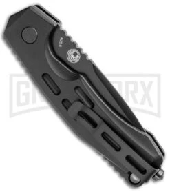 Boker Thunder Storm Automatic Knife Black - Black Plain 7 Boker Thunder Storm Automatic Knife Black - Black Plain -Kershaw Store Boker Thunder Storm Auto Black Black BHQ 110587 jr side 2 large
