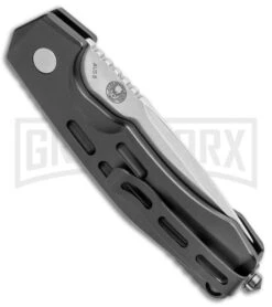 Boker Thunder Storm Automatic Knife Black - Satin Plain 7 Boker Thunder Storm Automatic Knife Black - Satin Plain -Kershaw Store Boker Thunder Storm Auto Black Satin BHQ 110585 jr side large
