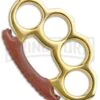 Brass And Leather Four-Finger Knuckle Buckle -Kershaw Store Brass and Leather Four Finger Knuckle Buckle GX 14601 jr large