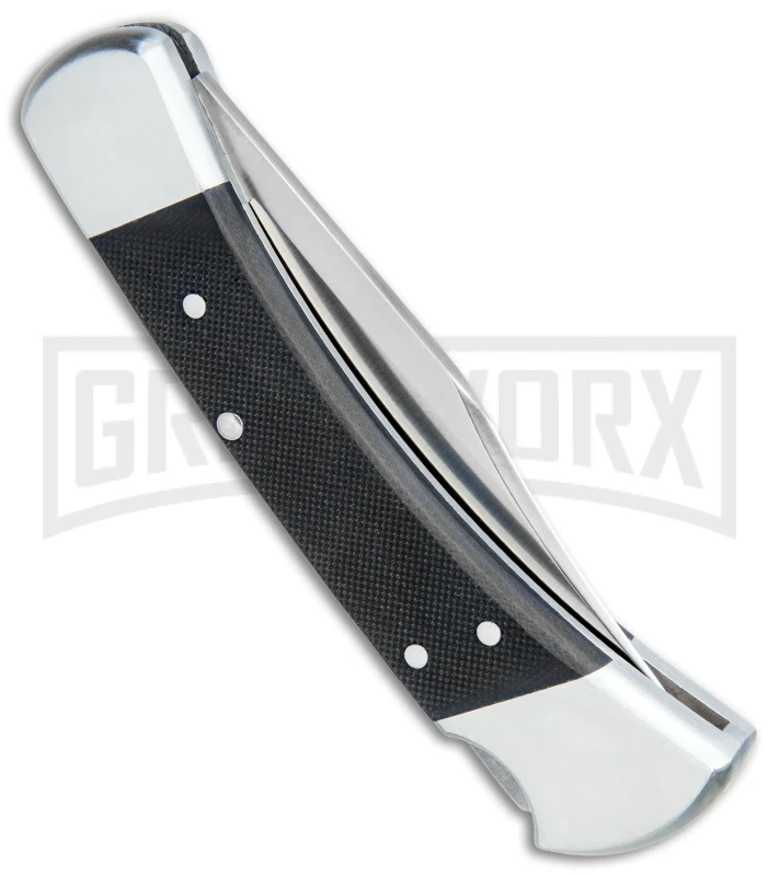 Buck Knives Buck 110 Elite Automatic Black G-10 Lockback Knife - Satin Plain 5 Buck Knives Buck 110 Elite Automatic Black G-10 Lockback Knife - Satin Plain - Image 3