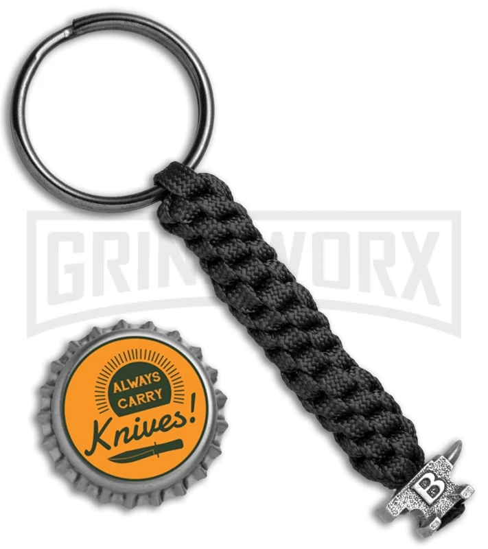 Buck Knives Buck Standard Key Fob With Pewter Anvil Bead - Black 4 Buck Knives Buck Standard Key Fob With Pewter Anvil Bead - Black - Image 2