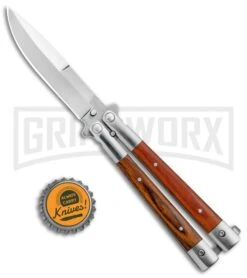 Noble Flipper Wood Balisong Butterfly Knife - Satin Plain 9 Noble Flipper Wood Balisong Butterfly Knife - Satin Plain -Kershaw Store Butterfly Wood Handle Inlay Polished BHQ 81122 jr bottlecap large