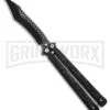 Chalkhill Balisong Black Butterfly Knife - Black Tanto Dragon Handles -Kershaw Store Chalkhill Baisong Black Butterfly Knife Black Dragon Handles GX 37649 td large