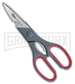 Clauss True Prof 8.25in Gray/Red Shears CL18052 Utility Scissors