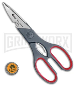 Clauss True Prof 8.25in Gray/Red Shears CL18052 Utility Scissors -Kershaw Store Clauss 8 in True Prof BHQ 134600 td size large