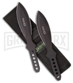 Colonial 151 Black Throwing Knife Set Of Two - Black Plain