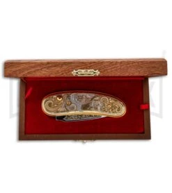 Custom Russian Gold Lion Automatic Knife - Polish Plain 11 Custom Russian Gold Lion Automatic Knife - Polish Plain -Kershaw Store Custom Russian Gold Lion Auto Polish RV HC2 LION GX 31052 jr box large