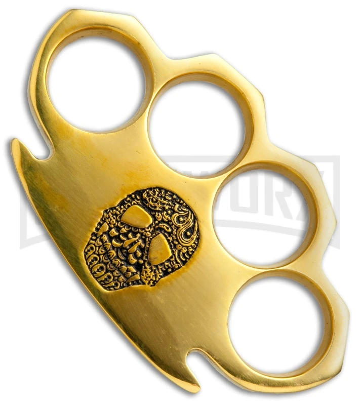 PANTHER Day Of The Dead Paper Weight Brass Knuckles - Black 3 PANTHER Day Of The Dead Paper Weight Brass Knuckles - Black