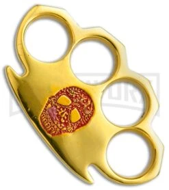 PANTHER Day Of The Dead Paper Weight Brass Knuckles - Red