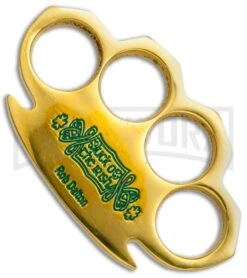 PANTHER Luck Of The Irish Paper Weight Brass Knuckles