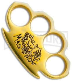 PANTHER Mad Dog Paper Weight Brass Knuckles - Black