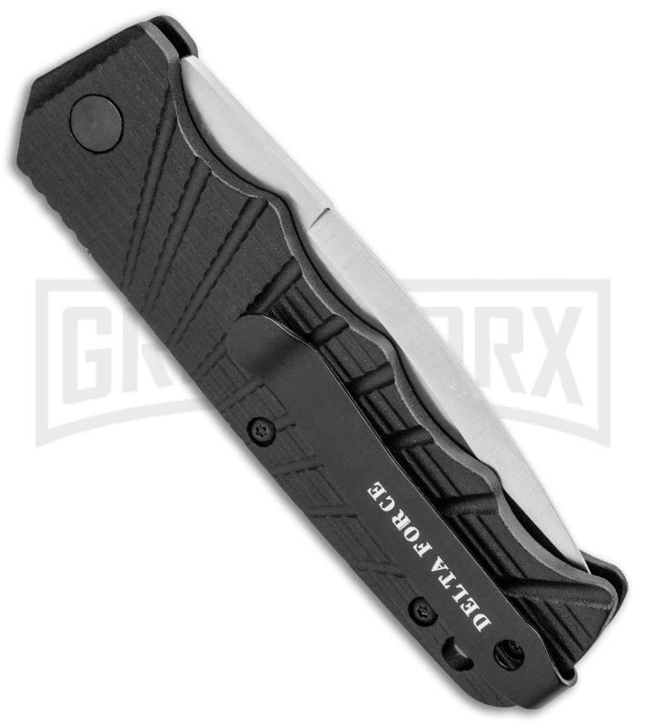 Delta Force Automatic Knife Black Aluminum - Satin Plain 5 Delta Force Automatic Knife Black Aluminum - Satin Plain - Image 3