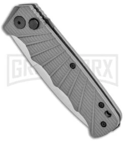 Delta Force Automatic Knife Gray Aluminum - Satin Serrated 7 Delta Force Automatic Knife Gray Aluminum - Satin Serrated -Kershaw Store Delta Force Auto Gray Aluminum Satin Serr GX 35356 jr spine large