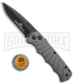Delta Force Automatic Knife Gray Aluminum - Black Plain -Kershaw Store Delta Force Auto Gray Molded Plastic Black Plain GX 33546 jr bottlecap large