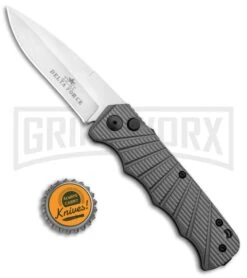 Delta Force Automatic Knife Gray Aluminum - Satin Plain -Kershaw Store Delta Force Auto Gray Molded Plastic Satin Plain GX 33544 jr bottlecap large
