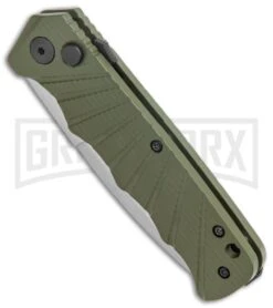 Delta Force Automatic Knife Green Aluminum - Satin Partially Serrated -Kershaw Store Delta Force Auto Green Aluminum Satin Partially Serr GX 38066 jr spine large