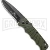 Delta Force Automatic Knife OD Green Aluminum Drop Point - Black Plain -Kershaw Store Delta Force Auto Knife Green Aluminum Black GX 38060 jr large