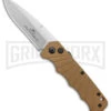 Delta Force Tan Automatic Knife - Satin Plain -Kershaw Store Delta Force Auto Tan Aluminum Satin GX 38230 jr large