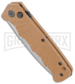 Delta Force Automatic Knife Tan Aluminum -Satin Serrated -Kershaw Store Delta Force Auto Tan Aluminum Satin Serr GX 38096 jr spine large