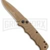 Delta Force Automatic Knife Tan Aluminum - Tan Plain